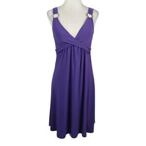 Vintage Y2K Purple Babydoll Mini Party Dress American City Wear M